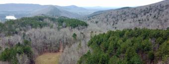 Mountain and road view from above